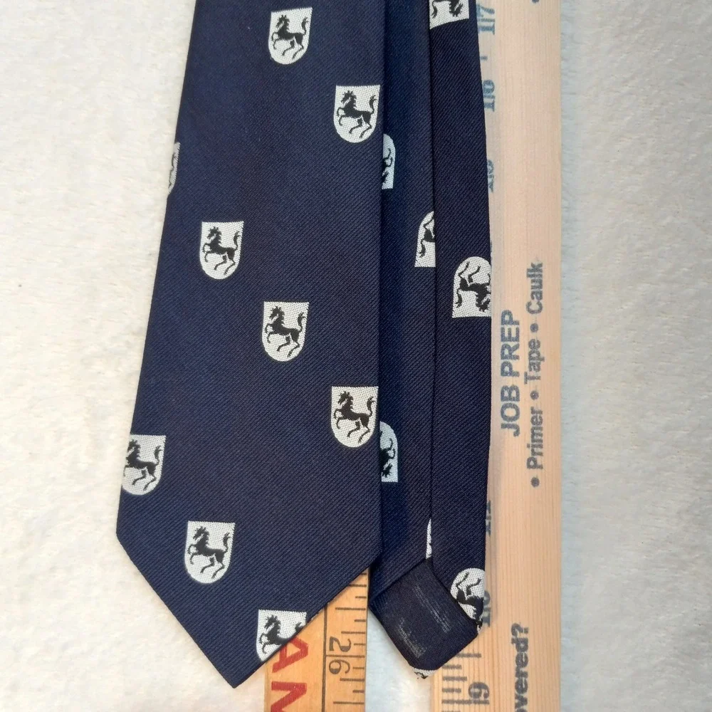 Horse Racing Equestrian Derby Prancing Necktie Silk Blue Vani-Ties Louisville KY